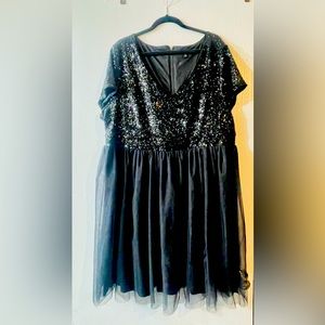Black Sequin Dress